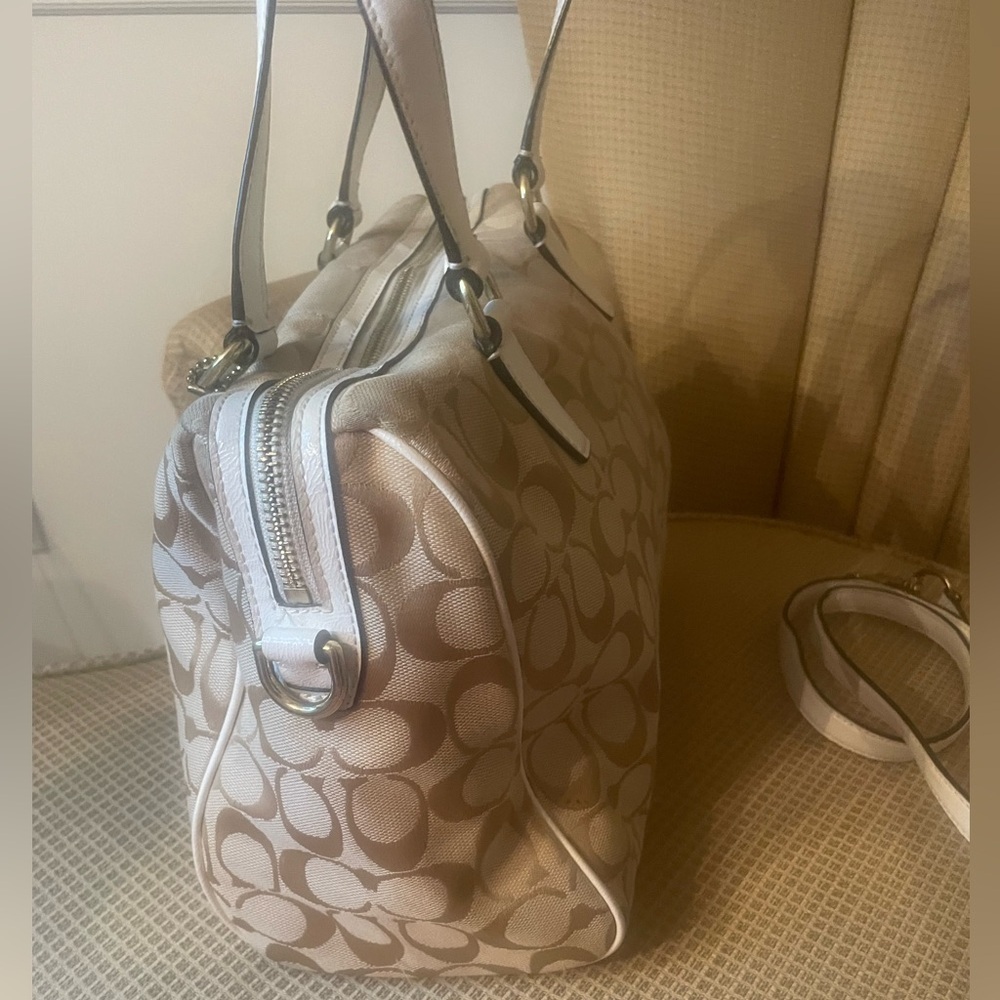 Coach Signature stripe Nancy purse - GUC - Picture 6 of 13
